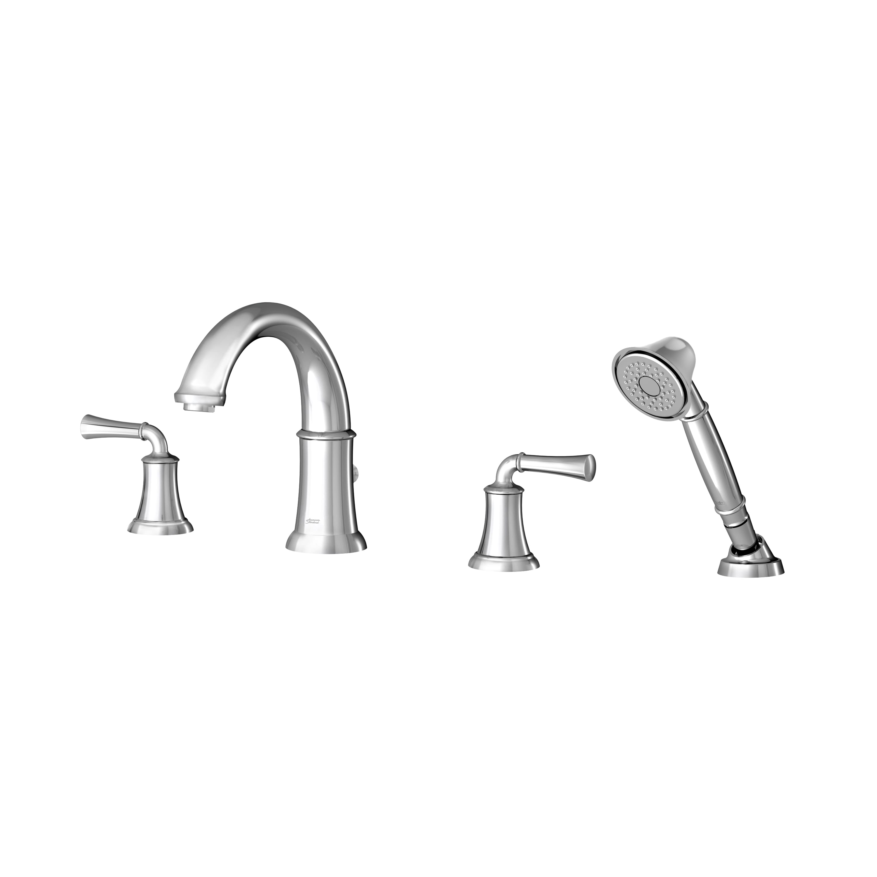 Portsmouth Bathtub Faucet with Personal Shower for Flash Rough in Valve with Lever Handles CHROME
